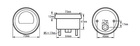 ACE-2956+ Plastic_case Digital display - Round Speedometer with Tachometer and Temperature or fuel guage picture 3
