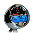 ACE-4554CP Round CNC Digital Speedometer with 12000RPM analogue scale, chrome billet case picture 1