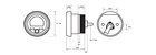 MD52-253 52mm Round Speedometer with Tachometer picture 6