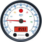 CA85 White Face 85mm diameteranalogue gauge with white face and digital panel picture 1